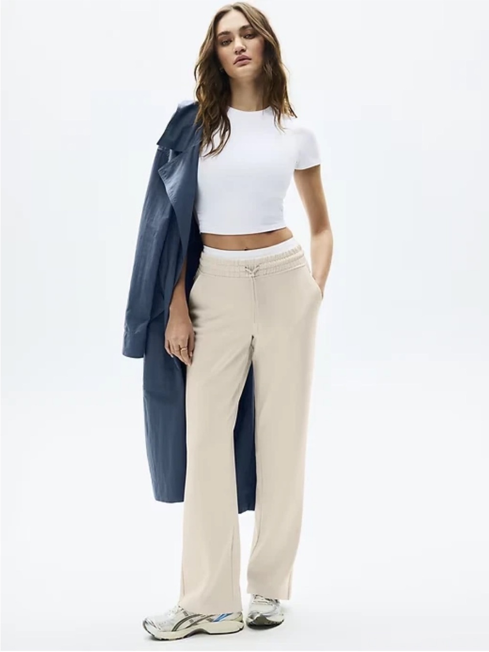 Athleta Women’s Seasoft Mid Rise Straight Track Lounge Pants Small